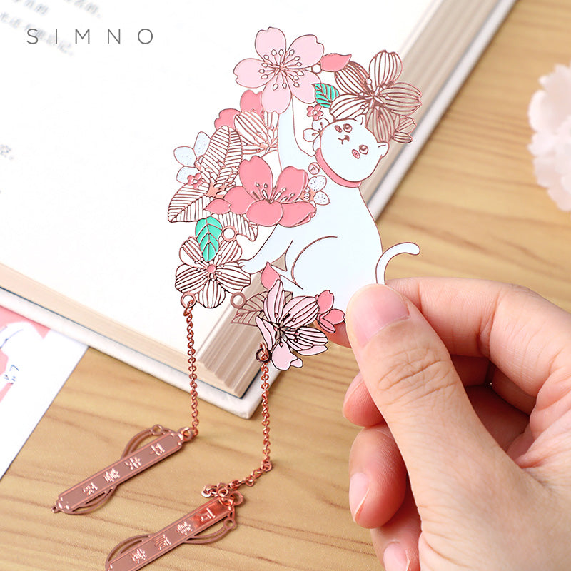 Cherry Blossom Series Metal Hollow Bookmarks Cherry Blossom Bookmarks Metal  Bookmarks Gold Bookmarks Classic Bookmarks Retro Bookmarks Sakura